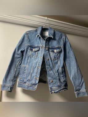 Old Navy Denim Jean Jacket Women's Classic Button Front‎ Casual Blue Sz L